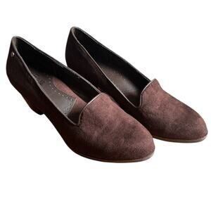 G.H. Bass & Co Brown Suede Slip On Heeled Pump/ Loafer-Dorset Cocoa Sz 7M